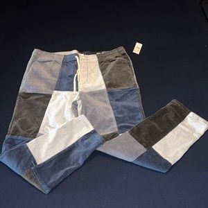 Pacsun mens XL corduroy patchwork pants new
